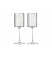 Бокал для белого вина, 310 мл, 2 шт, стекло хрустальное, Полосы, Modern Classic