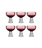 Креманка, 12 см, 350 мл, 6 шт, стекло, лиловая градиент, Fun Classy