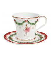 Пара чайная, 1 перс, 2 пр, 200 мл, фарфор P, белая, Щелкунчик и фея, Magie de Noel